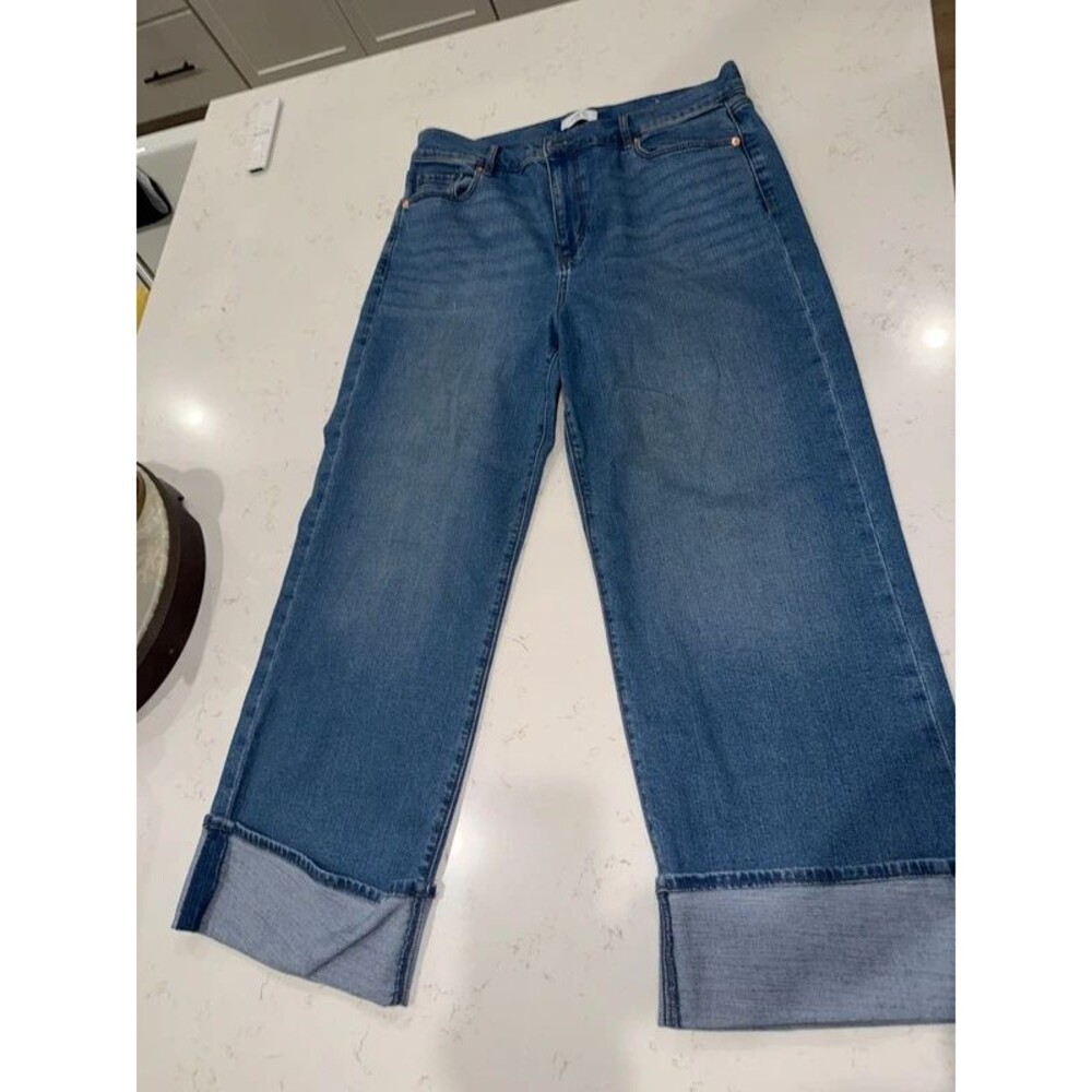 Loft Women’s High Rise Wide Leg Cropped Size 10